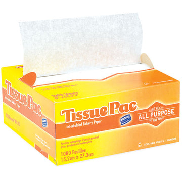 Dixie® Tissue-pac Lightweight Dry Waxed Interfolding Tissue, 6 X 10.75, White, 1,000-pack, 10-packs-carton freeshipping - TVN Wholesale